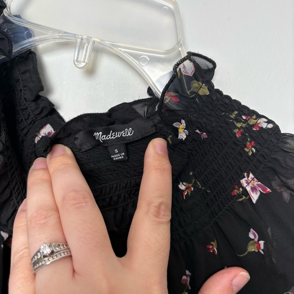 Madewell Backyard Blooms Smocked Mock Neck Top - Picture 4 of 10